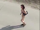 В ВКО очевидцы сняли на видео девушку, которая разгуливала по улице голой
