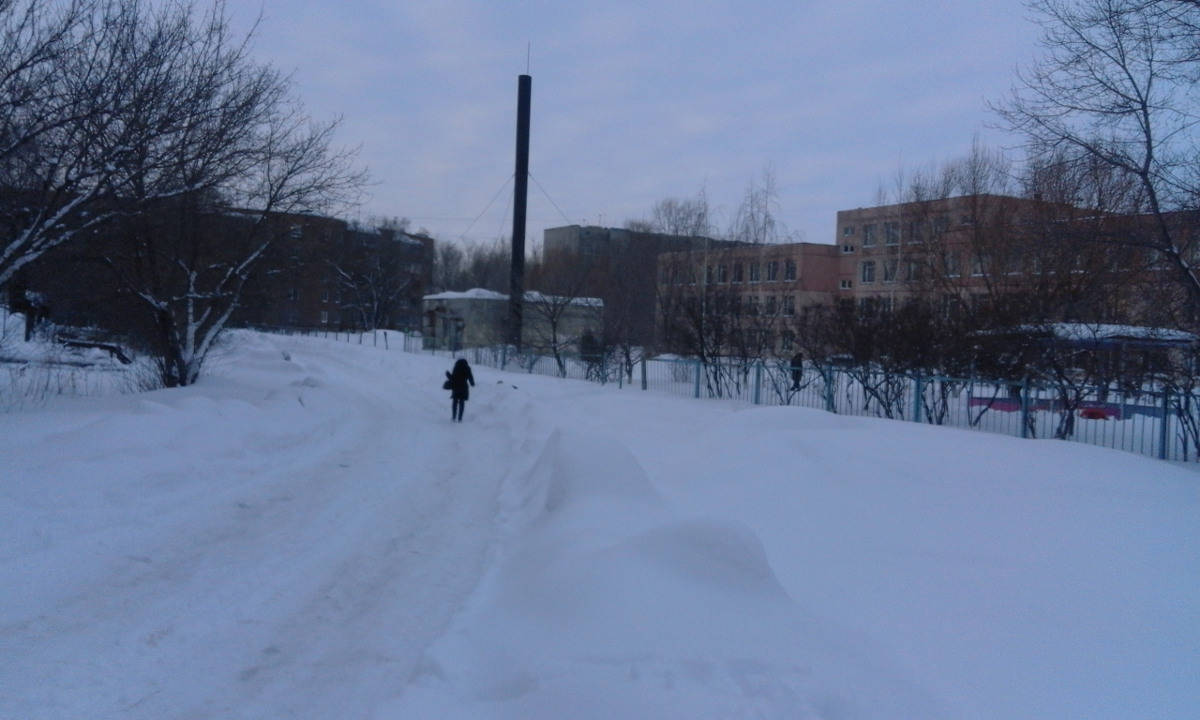 Жители Усть-Каменогорска жалуются на качество уборки снега возле школы