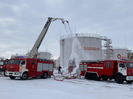 В Усть-Каменогорске во время учений на нефтебазе задействовали пожарный поезд