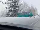 Автобус слетел с Бухтарминской трассы