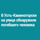 В Усть-Каменогорске на улице обнаружили погибшего человека