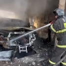 В Усть-Каменогорске горел гараж с двумя автомобилями