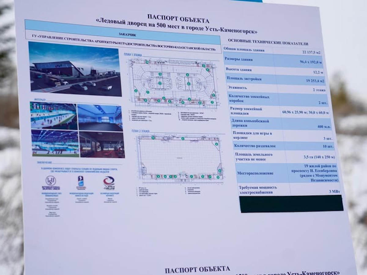 В Усть-Каменогорске планируется построить ледовый дворец и большой бассейн