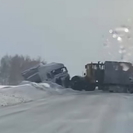 Грузовик «слетел» с трассы Усть-Каменогорск – Риддер