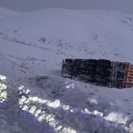 На трассе Усть-Каменогорск – Таргын – Самарское опрокинулся большегруз