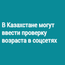 В Казахстане могут ввести проверку возраста в соцсетях