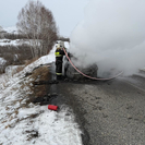 На трассе Усть-Каменогорск – Таргын – Самарское сгорел автомобиль