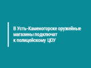 В Усть-Каменогорске оружейные магазины подключат к полицейскому ЦОУ