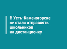 В Усть-Каменогорске не стали отправлять школьников на дистанционку