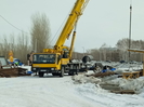 В Усть-Каменогорске ведется возведение опор новой дорожной развязки