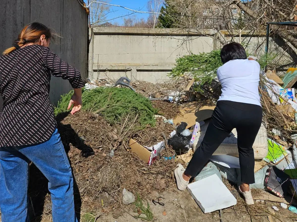 Риддерцев призывают выйти на уборку своих дворов и городских территорий