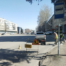В Усть-Каменогорске наряду со средним ремонтом ведется ямочный