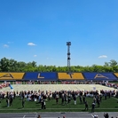В Усть-Каменогорске на стадионе «Восток» представили огромное лоскутное одеяло 
