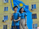 В Усть-Каменогорске создают новый мурал