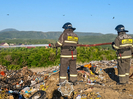 В Усть-Каменогорске тушили возгорание на полигоне ТБО